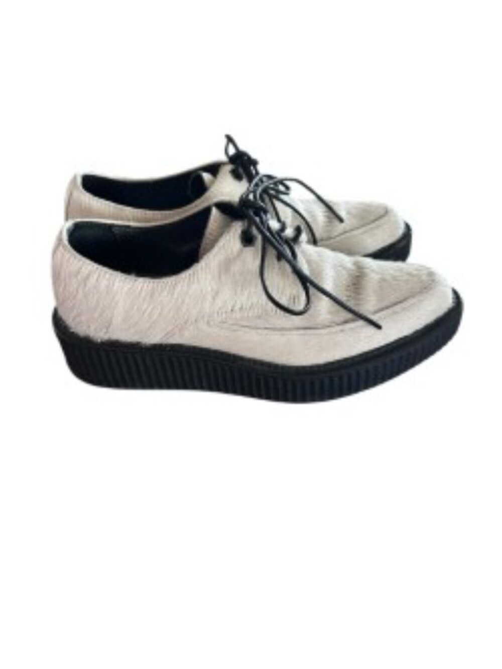 Diesel Horsehair Lace Up Platform Shoe 36